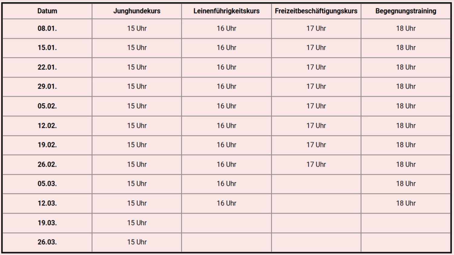 Termine von canis connection