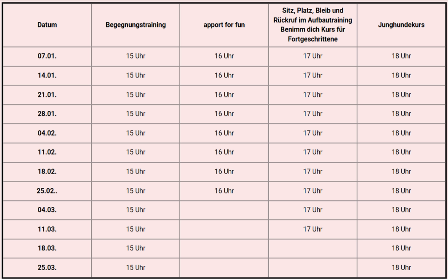 Termine von canis connection