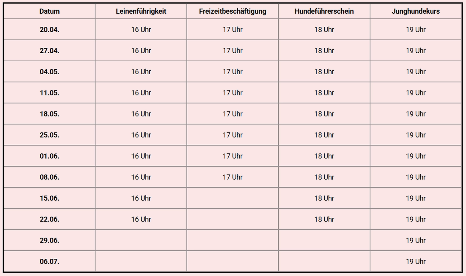 Termine von canis connection