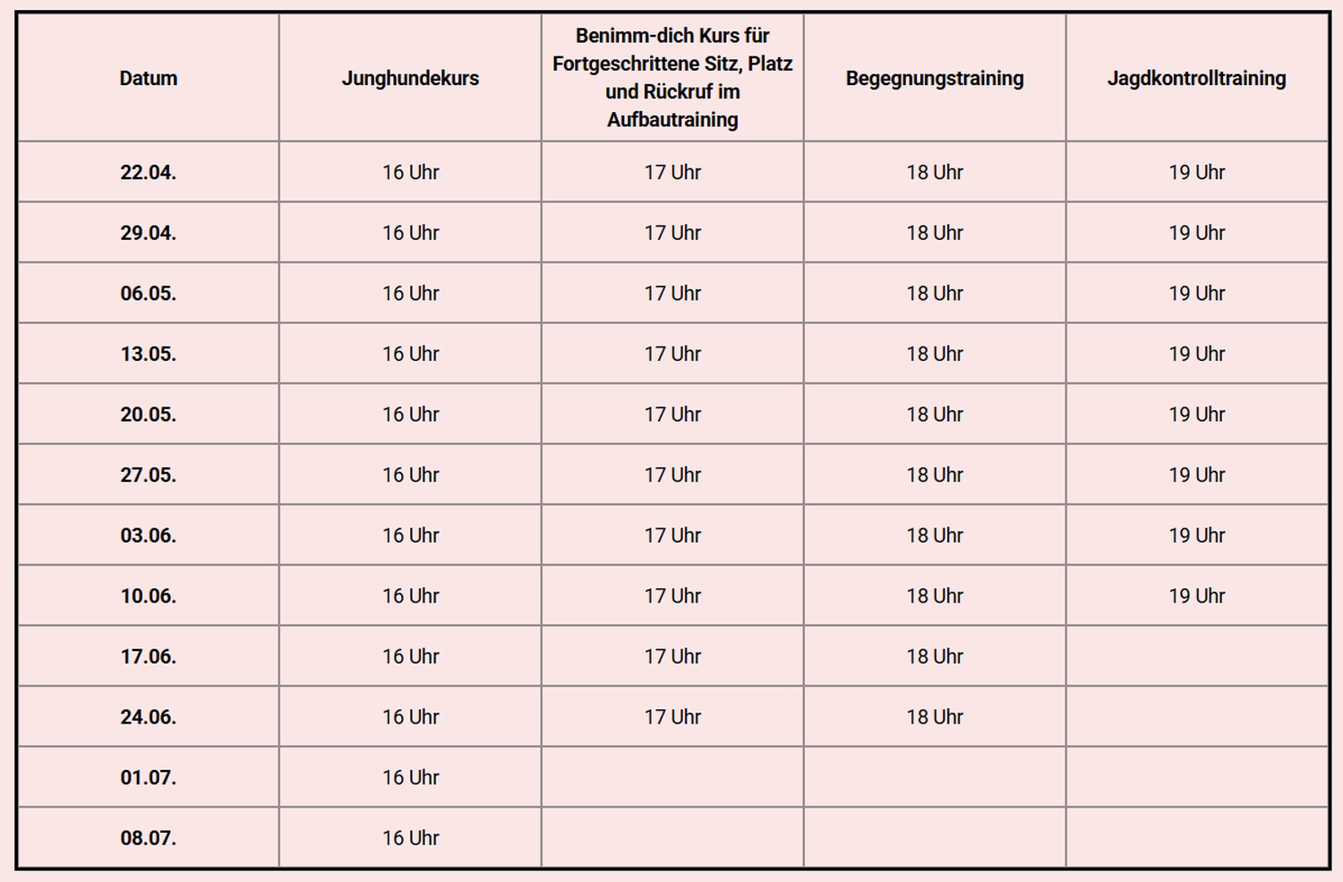 Termine von canis connection