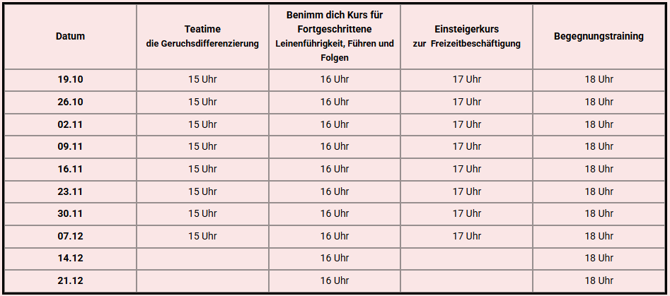Termine von canis connection